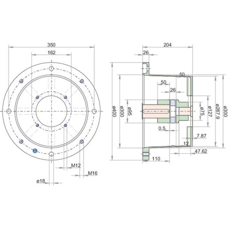Wspornik pompy F E 300 SAE-C - RV400204245