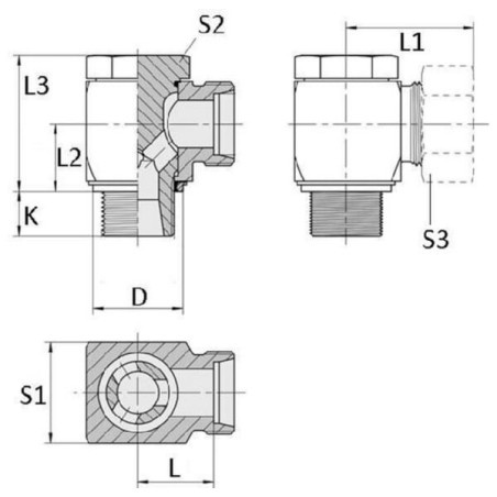 Banjo coupling 10S M16 - RSWV10SM16WD