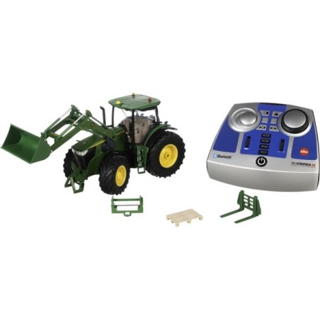 John Deere 7310R with front loader and bluetooth remote and app control - S06795