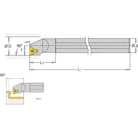 Rotating holder, right 90 stopni STFCR - S20QSTFCR16