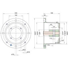 Wspornik pompy F E 300 SAE-C - RV350188245