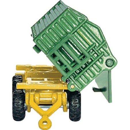 John Deere mit Frontlader und Anhänger - S01843