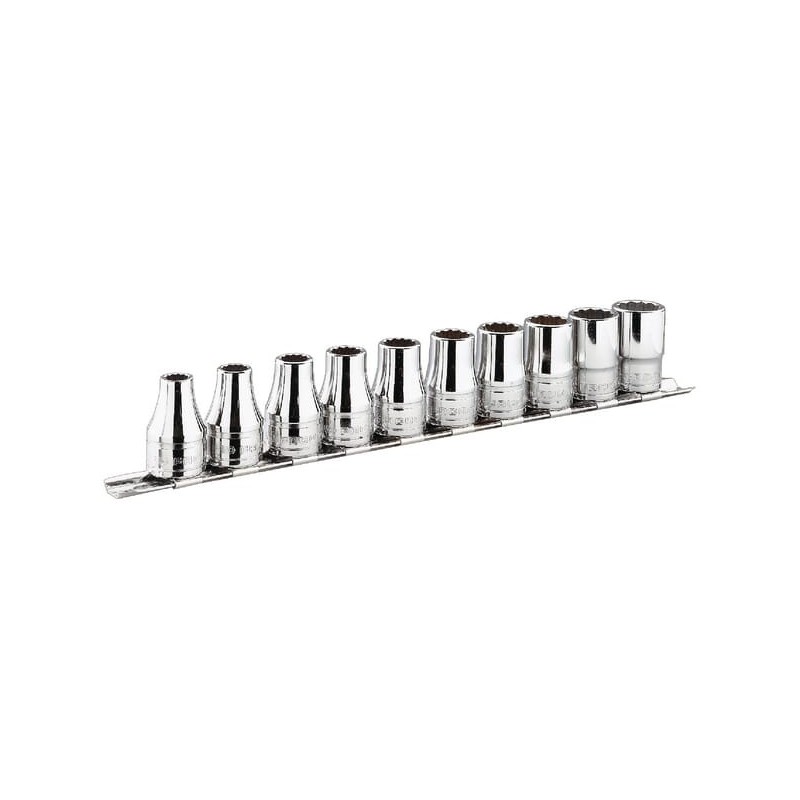 Socket set 8pc 1/2mm rack - S40E Socket set 8pc 1/2mm rack - S40E