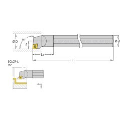 Rotating holder, right 95 stopni S-SCLCR - S20QSCLCR09