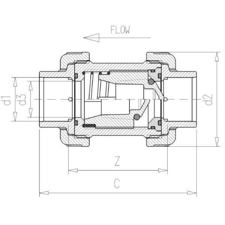 Rückschlagventil 20 / DN 15 - RV020PVC