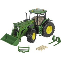 John Deere 7310R with front loader and bluetooth app control - S06792