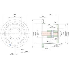 Wspornik pompy F E 300 SAE-C - RV350204245