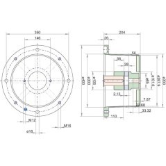 Wspornik pompy L K J 400 SAE-B - RV400204200