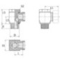 Angled banjo coupling - RSWS8SR14WD