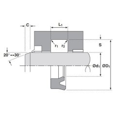 Uszczelniacz tłoczyska SA/UN 88.9x76.2x9.5 mm Hallite - SA762889952UN