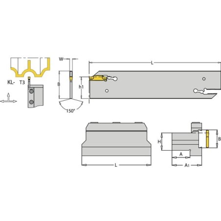 Block für Stechhalter 32 mm - SBTBL2532
