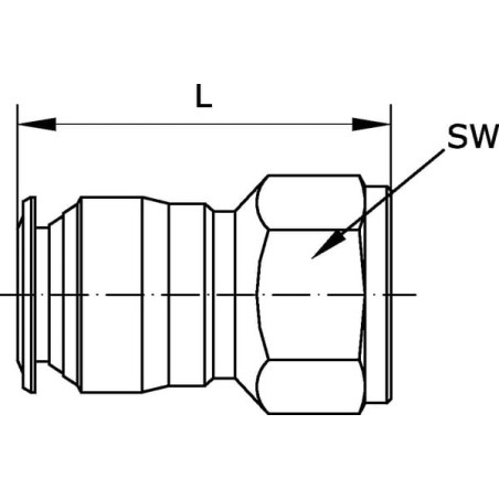 Push-in fitting straight 8x1/4 - SCSF814NSF