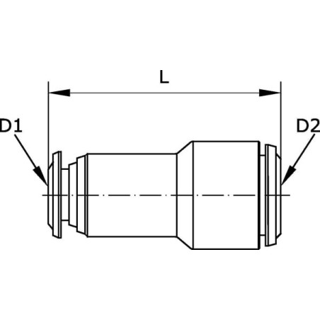 Straight reducing-push-in 12 - 10mm - SCR1210B
