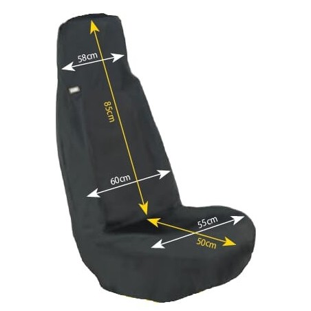 Seat cover uni front black - SC60501