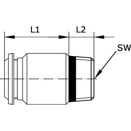 Straight push-in fitting 4x1/8 inch - SCSR418B