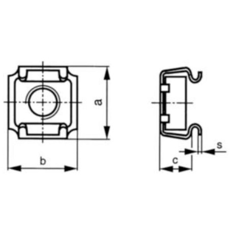 Käfigmutter M6 1,7-2,7 verz. - SCNS61826