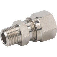 Złącze proste, złącze 10 mm na pierścień zacinający / gwint zew. 3/8 cali BSPT - SCCRT1038
