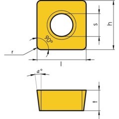 Obrotowa płytka tnąca kształt S kwadratowy ISO i-Tools, SC..09T3...10x - SCMT09T304MMIT1601