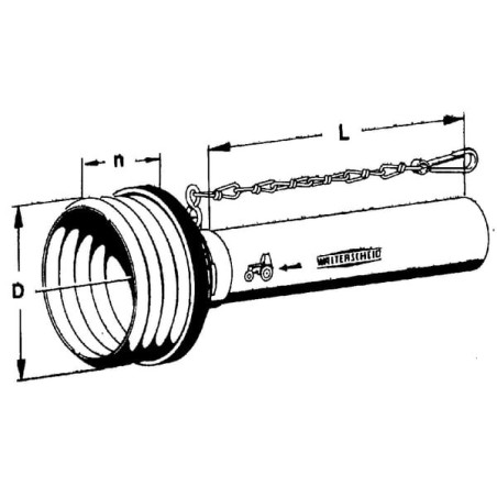 Osłona wału WOM połowa zew. standard średnica 158 mm, L1000 mm Walterscheid - SD151000A