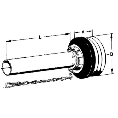 Osłona wału WOM połowa wew. standard średnica 185 mm, L1000 mm Walterscheid - SD251000I