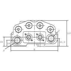Front loader valve set, SDM102/2-1500 - SDM10221500