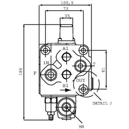 Control valve SD5/1-D-111L-180-PSA - SD51111