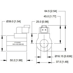 Spule 24VDC M16, 26W-DE - SD9M1624D26WDE