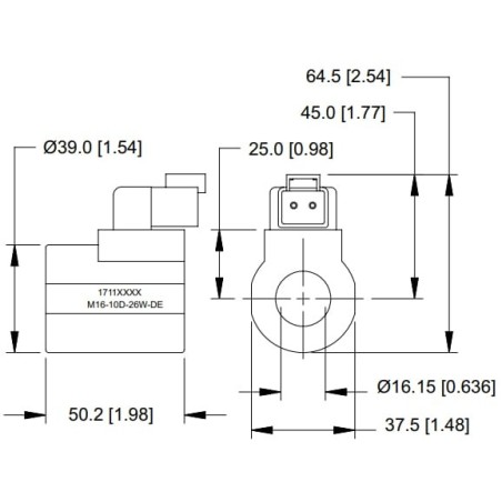 Cewka 24VDC M16, 26W-DE - SD9M1624D26WDE