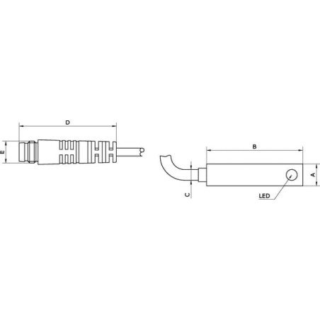 Reed switch with plug - SENSRCM8