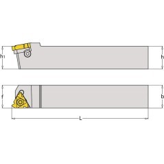 Thread cutter holder, right - SER1212H16
