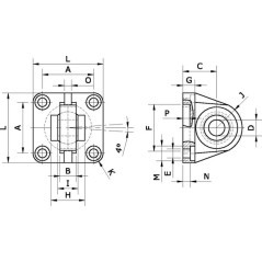 Swivel flange - SFS080