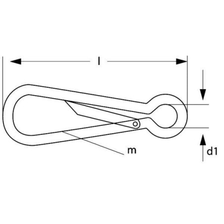 Simplexhaken vernickelt 50mm - SH050N
