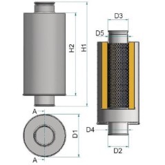 SH63624 HiFi Filter, Durchflussfilter 