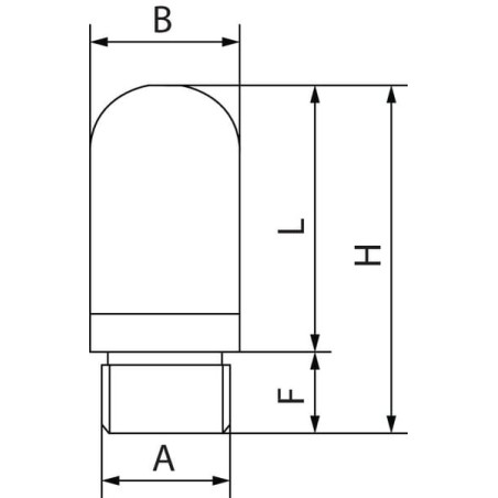 Tłumik dźwięku gwint zew. 1/4 cali L27 mm Kramp - SIL14PLM