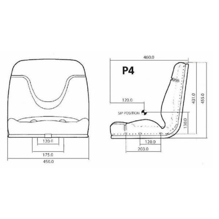 Sitz KAB P4 PVC - SK172461