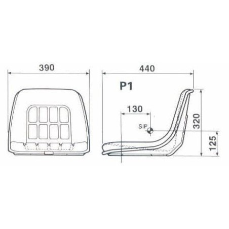 Sitz KAB P1, PVC - SK92268