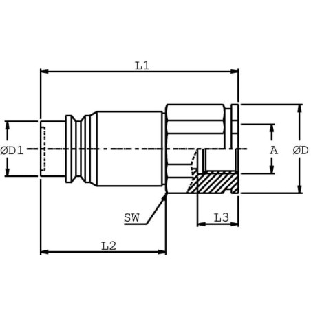 Quick release coupling Male 3/8 - 3/8 BSP - SKVM10C06