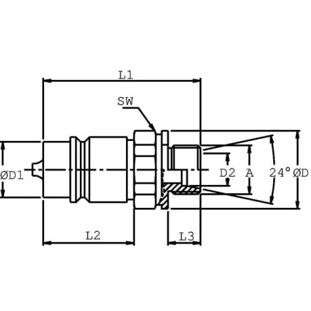 Coupling plug 3/4-UM22 - SKPM20N30