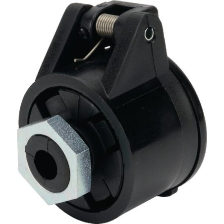 Uchwyt wtyczki ISO 12.5 czarny z klapką - SKP9MH121