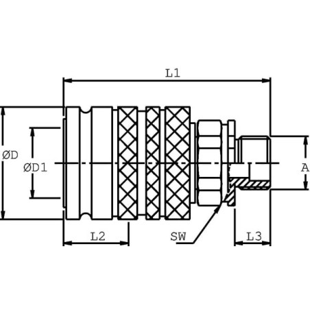 Female coupling 1/2-3/8 BSP - SKPF12A06