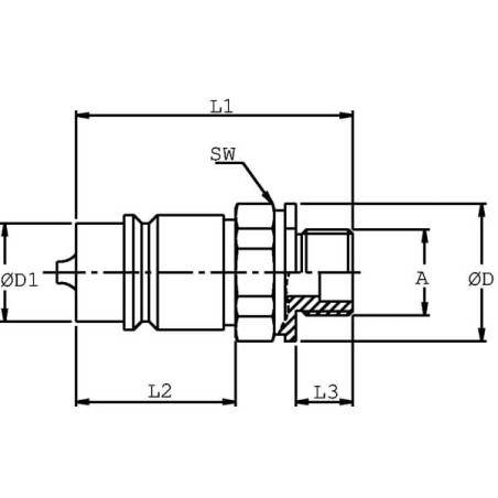 Hydraulic plug - SKPM10A06