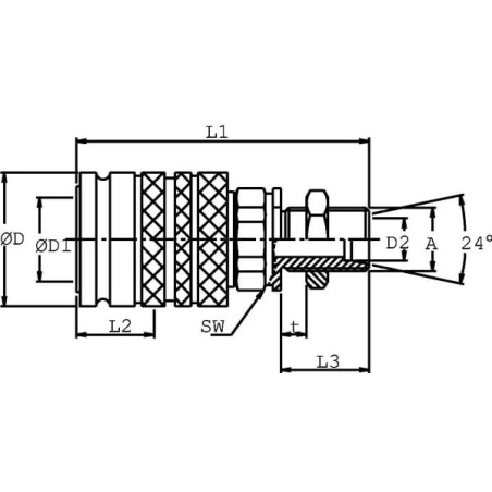 Kupplungsmuffe Schott 12L - SKPF12N18