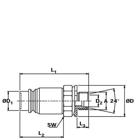 QR coupling Male - SKVM10L22