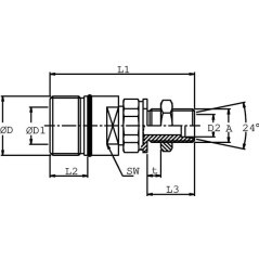 SKSF16T30 DNP, Screw-type quick couplings, DNP 