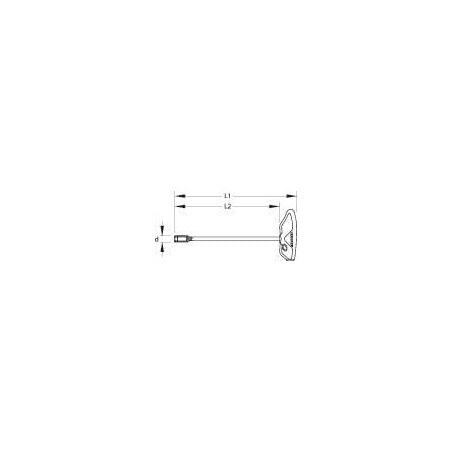 Steckschlüssel m.T-Griff 7mm - SL2133T7