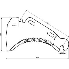 Silage knife Mengele - SM18096