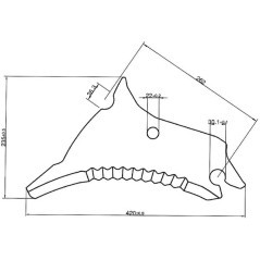 Round baler knife - SM45590