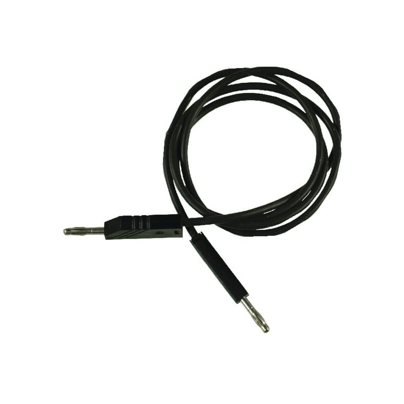 Cable 2x plug 4mm black 1m - SML100ZN