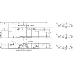 Zawór elektrom. 5/3-dr.1/4 cali-PC - SOV53M14PC