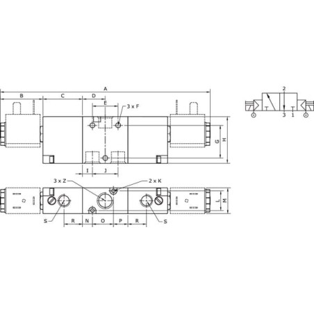 3/2-Wege Magnetventil 1/8 Zoll - SOV32BS18